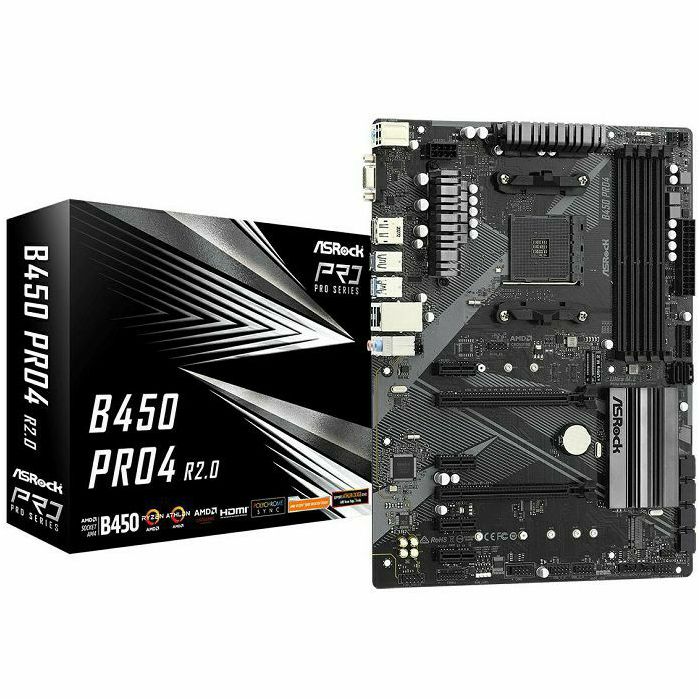 ASROCK B450M-HDV R4.0, socket AM4, DDR4, VGA, DVI, HDMI